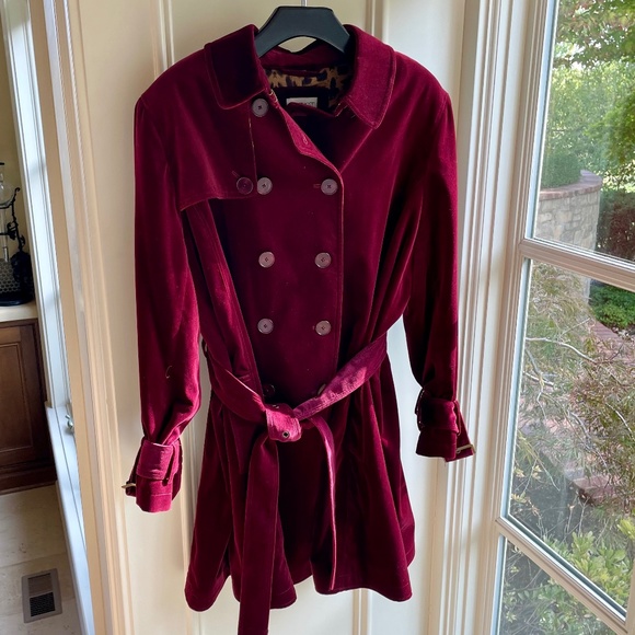 Jane Post Jackets & Blazers - Velvety Double-Breasted Trench Coat